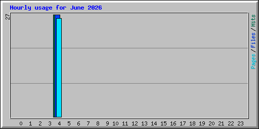 Hourly usage for June 2026